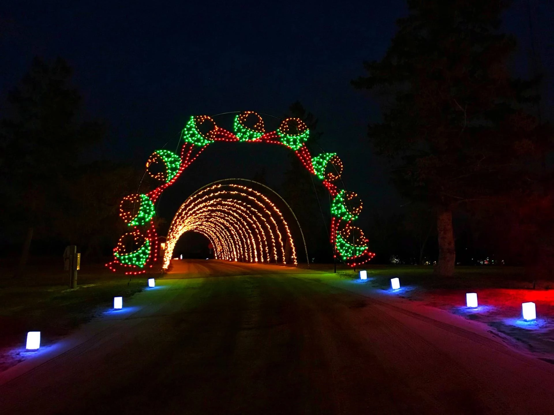 Drive through thousands of dazzling lights at Spring Lake Park in Williston, ND this holiday season.