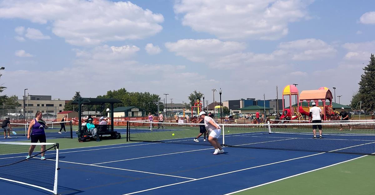 Join the fun at the Pickleball Tournament during the North Dakota Chokecherry Festival in Williston! Featuring intermediate and advanced men’s, women’s, and mixed doubles divisions, with prizes, t-shirts, and summer fun at Davidson Park.