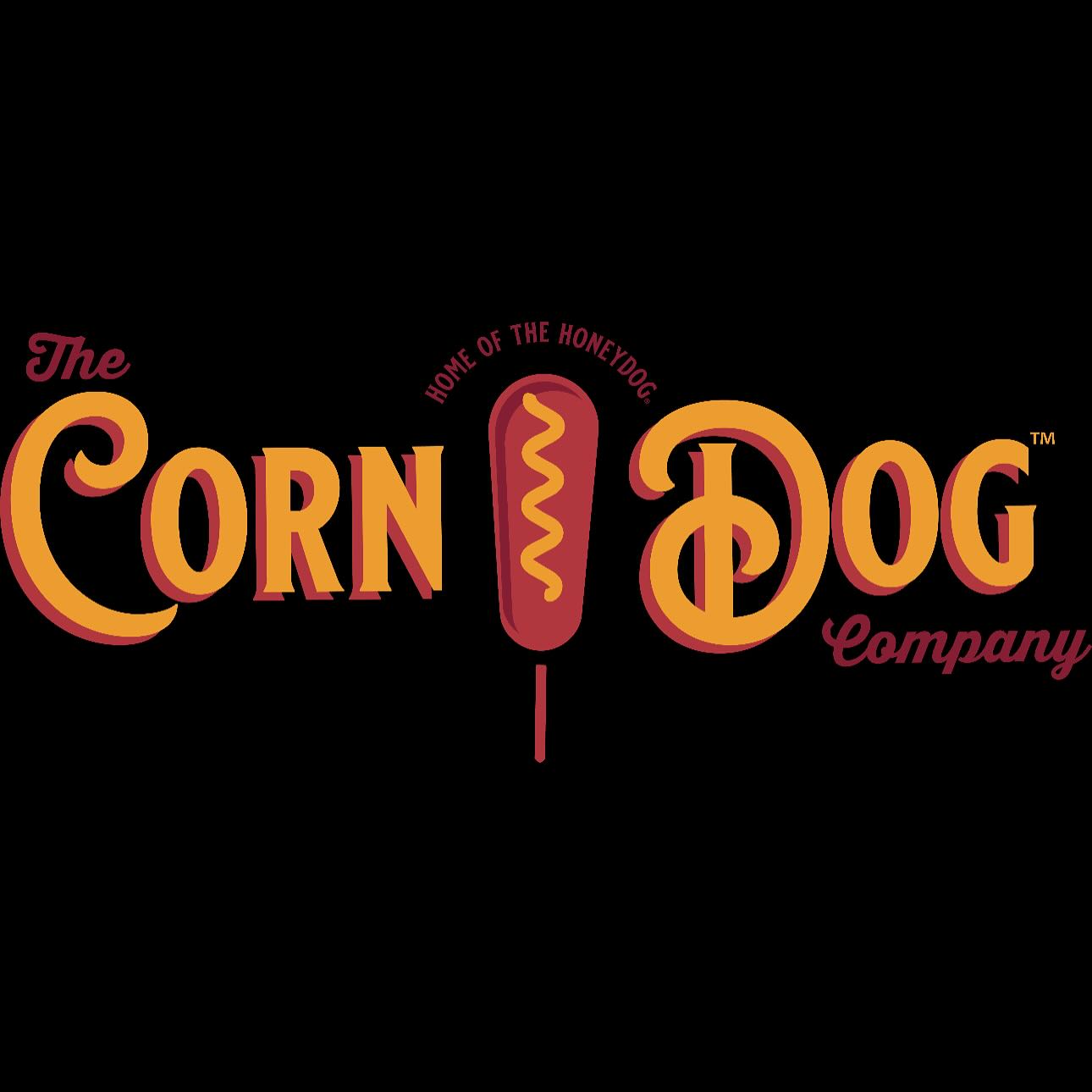 The Corn Dog Company logo with black background