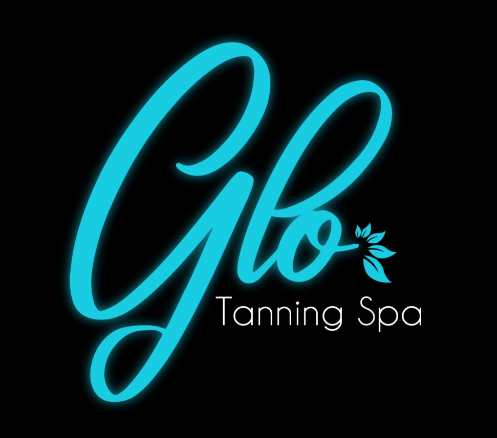 Glo logo with teal text on white background