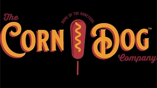 The Corn Dog Company logo with black background